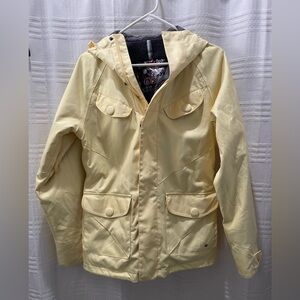 Burton Sherpa lined yellow ski/snowboarding winter jacket